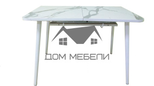 Стол белый Турин 1100х700х400мм (Мрамор белый)В1