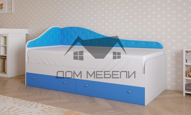 Кровать детская с выдвижными ящиками Радуга 1