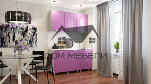 Кухня Блестки Сирень 1,5 м