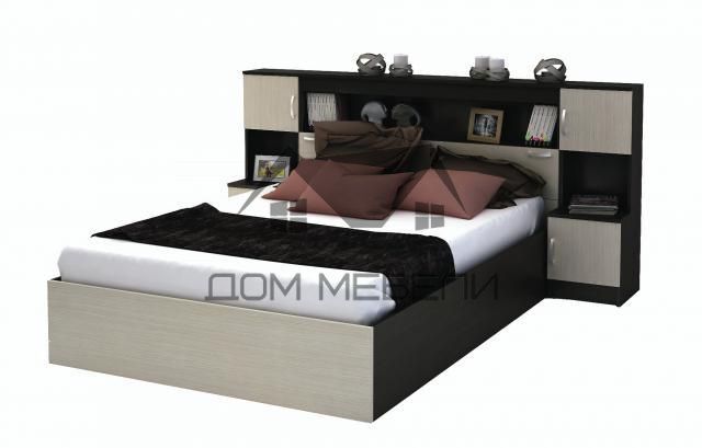  Кровать 1.6 с закроватным модулем Бася КР 552
