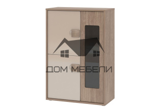 Шкаф комбинированный со стеклом (малый) Лотос