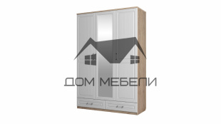 Шкаф 3-х дверный 1500 для платья и белья Ивушка 10