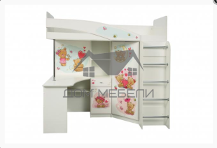 Кровать двухъярусная Мишки