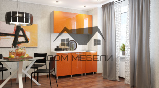 Кухня Блестки Оранж 1,5 м